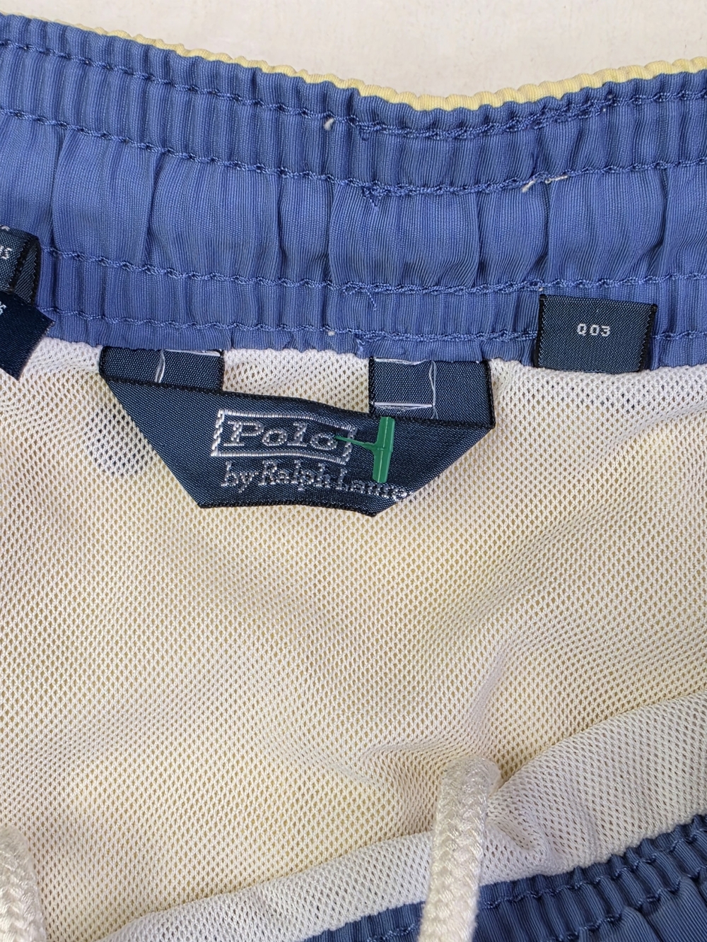 Polo Ralph Lauren Men's Swim Trunks Size L Yellow Nylon Elastic Waist Pony Logo - Picture 3 of 15